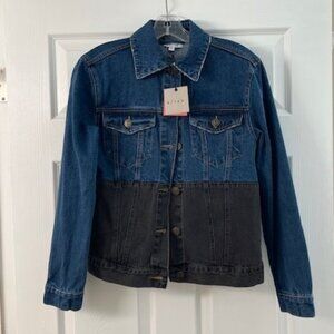 K/Lab Two Tone Denim Jean Jacket Size S